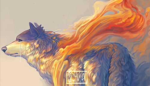 schuuu-art:Also some more WIP updates… I am sitting upon a pile of paintings like a dragon