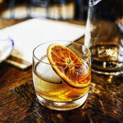 xij:  #thefirestation in #waterloo do some delicious #cocktails. This is their #cinnamon #smoked #oldfashioned - made with #bulleit #bourbon and a home made cinnamon #Liqueur - they smoke everything onsite in keeping with the ‘fire’ theme. This one’s