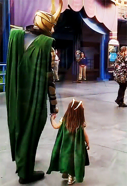 the-lokis-queen:  Little Thor and Little Loki visit Asgard | at Disney California Adventure! &n