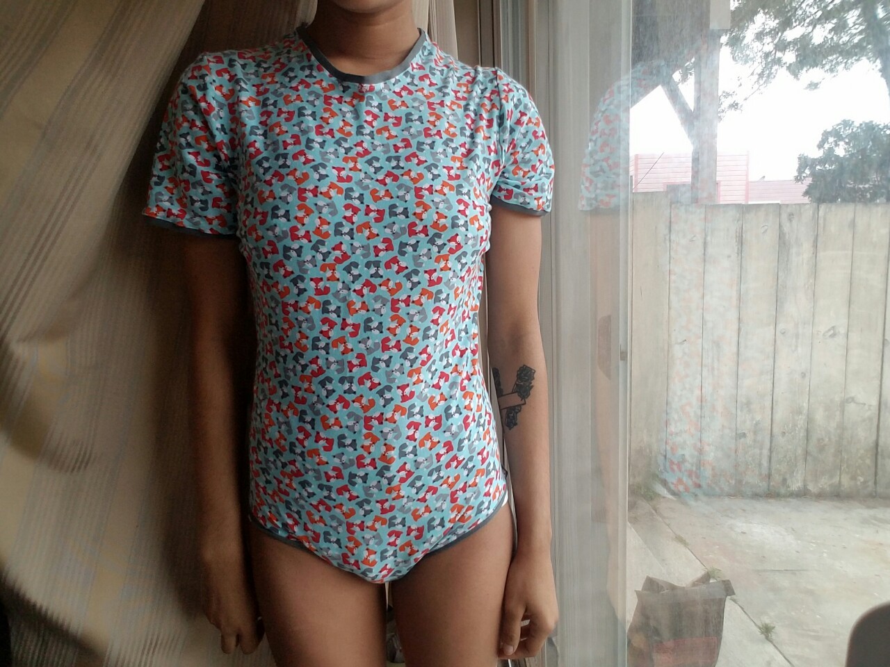 babyyourdoll:  Blue fox print onesie
