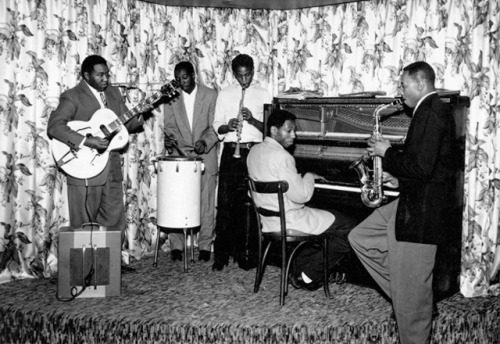 Washington Jazz Band, 1930s. Jackie Washington was a singer, guitarist, pianist, born in Hamilton, O