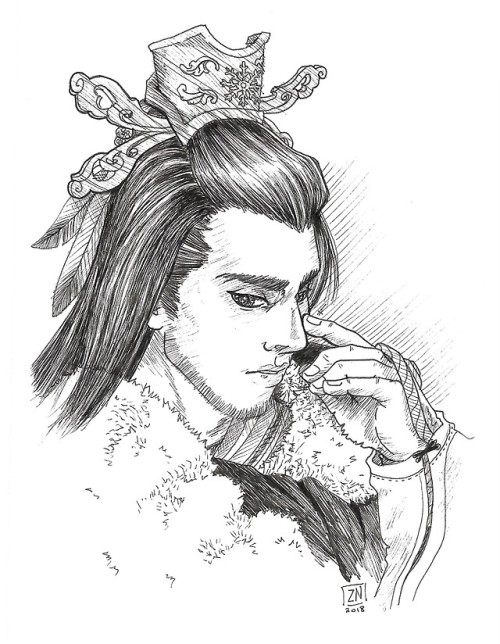 Inktober 12: Anyone else seen Thunderbolt Fantasy? I might be in love with it. Some Shang for you.