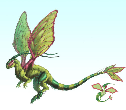 renecampbellart:  Realistic Pokémon Interpretations - Part One PART TWOFavourite three Pokémon per type (in no order). This is excludes legendary, Kalos and Alola (when it comes out) Pokémon, which will be done separately.Favourite Dragon Types: Flygon