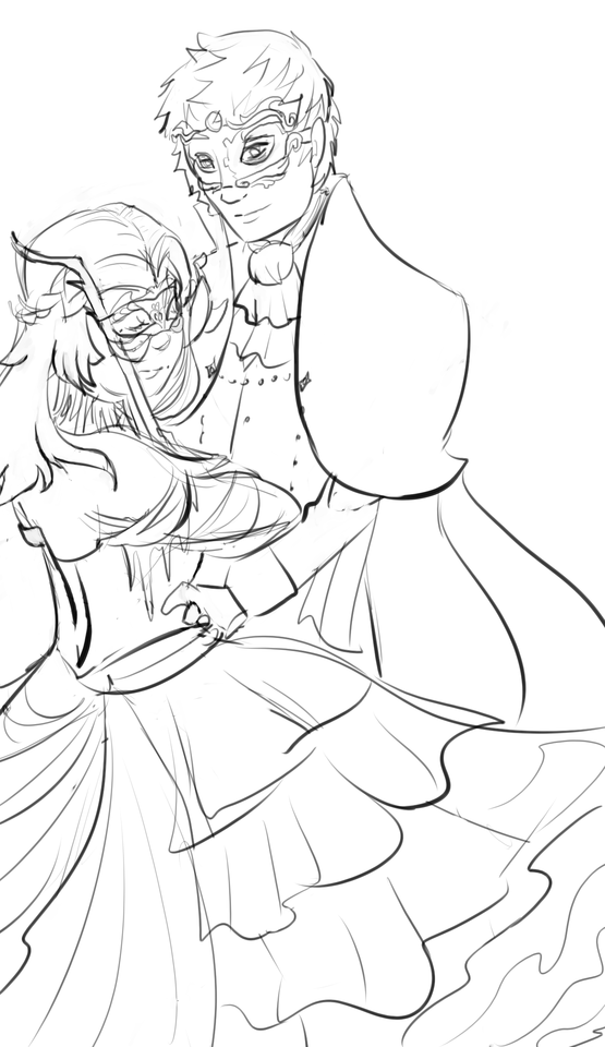 Day 27 WIP: Masquerade Ball