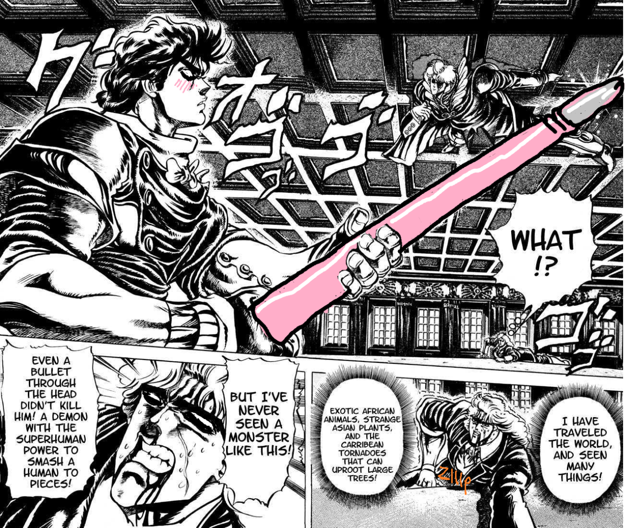 fineartforthepepole:  Jojo part 1 chapter 69, the fateful showdown between JoJo and
