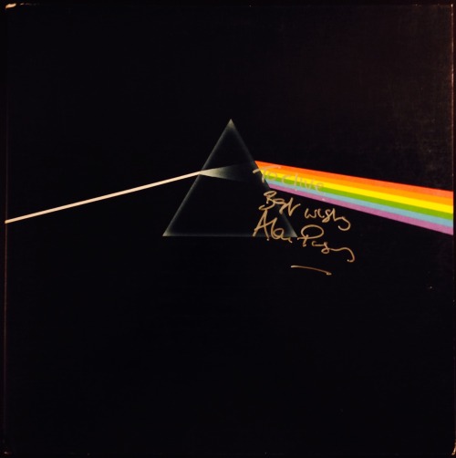 vinylanswer:Pink Floyd’s Dark Side of the Moon, signed by its recording engineer, Alan Parsons (yes,