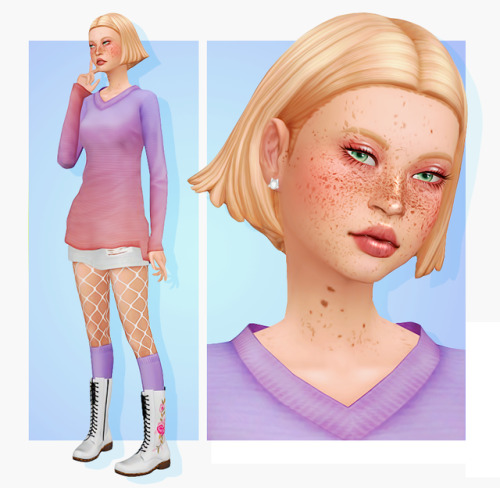 naevys-sims: SIM DOWNLOAD #25 Kerri @lecookie22“Hi I’d like to request a sim! Gender: Fe