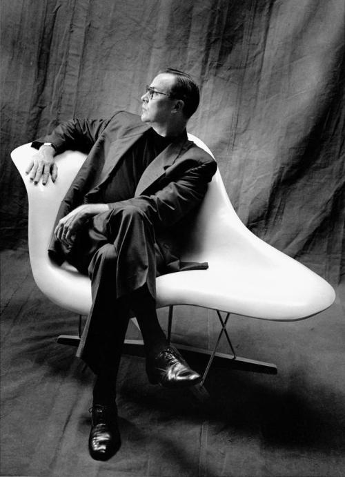 design-is-fine:  Christian Coigny, photography of “vitra personalities”, 1987-1997. Vitra, Switzerland.  A celebrated ad campaign that lasted for a decade. More than 130 people were taking a seat. Like Audrey Hepurn, Keith Haring, Robert Wilson,