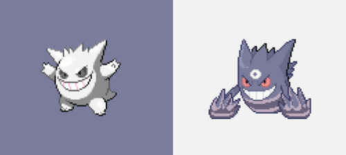 Shiny Gengar model comparison — shiny on right (via Chrales) : r