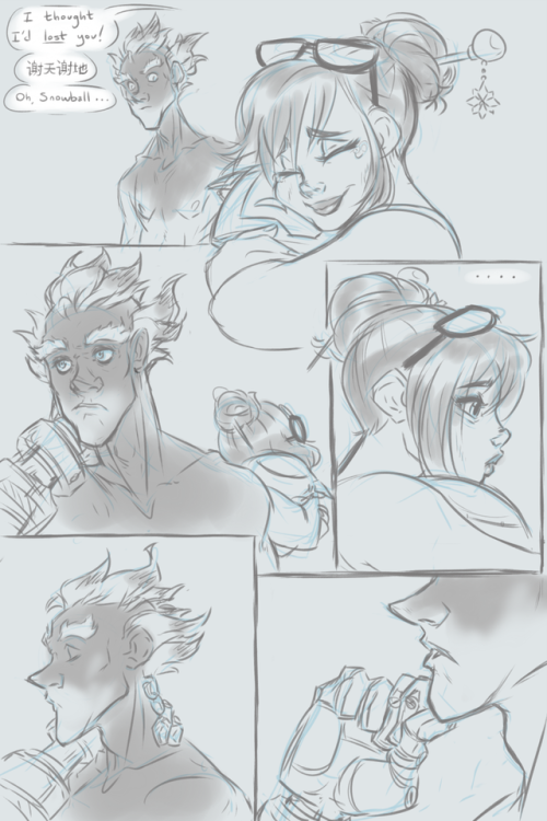 thebigpalooka: Meihem/Junkmei comicI’ve been meaning to draw this for a while now!  Finally got arou