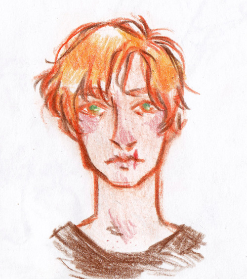 cornflakesdoesart:Not too messy color pencil warm ups of Hux and Kylo from @hollyhark‘s fic Ceasefir
