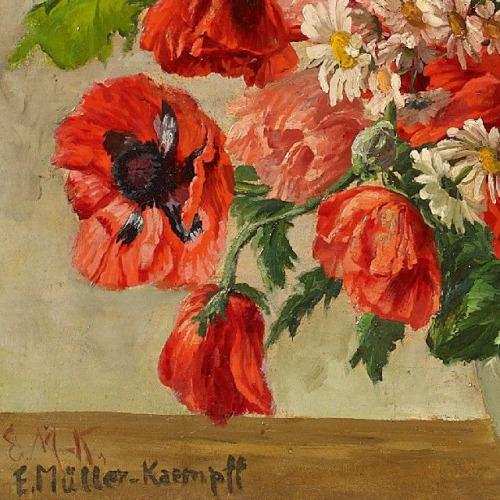 antoniettabrandeisova: Banquet of Red Poppies (detail), c. 1940. Elsbeth Müller-Kaempff