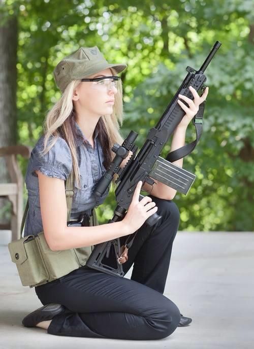 XXX girlandguns:  Girl With Gun follow me at : photo