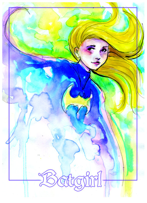 fuckyeahbatfamily:katiecrenshaw: I finally made a print out of this Stephanie Brown painting that ge