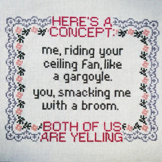 shitpostsampler:Been a good while since I stitched my first shitpostsampler pattern. Here’s a dump: part 1They’re also displayed on my instagram: sisestitchSubmitted by   siseja  