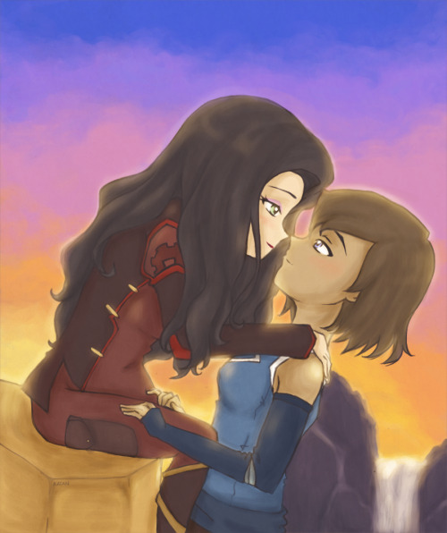 katanlene: Something I made for the Korrasami fandom. I promised a decent art, here yah go. Just a 