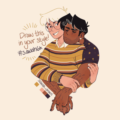 Happy Valentine’s day, here have some cute gay ✨Characters belong to @sawah-draws and it was a blast