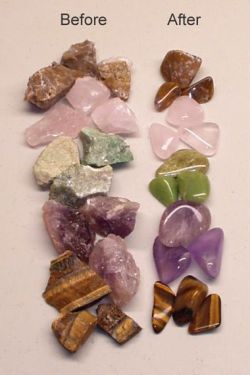 lonelystarseeds:  silverwitch:  The Beauty of Gems ~ Before and after they are tumbled  I want all of them!