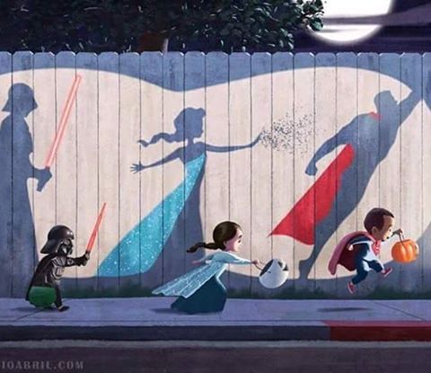 nerdarchy-blog:  D'awwww!  #halloween #superman #supes #manofsteel #holidays #princess #princesses #disney #disneyprincess #darthvader #vader #StarWars #sff #childhood #kids #children #nostalgia #allhallowseve #geekparenting #geek #geeky #imagination