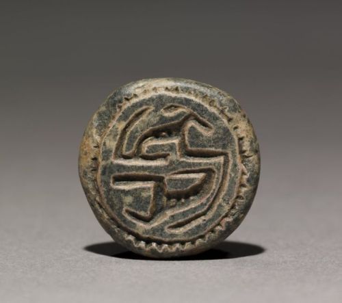 Glazed steatite seal amulet, Egypt, Old Kingdom, 6th Dynasty, 2311-2140 BC.