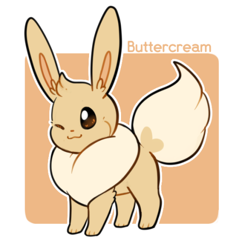 Buttercream - My rambunctious lil Eevee who is full fluff.ft. Her best friend owned by by my friend 