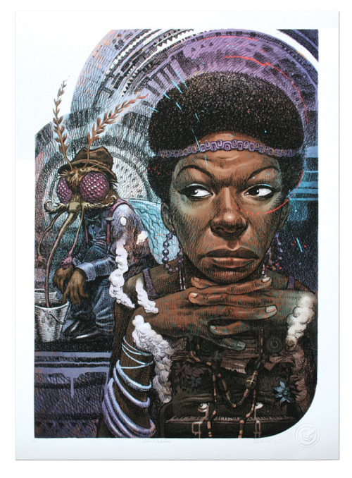 ego-strip by Dan LishThis Nina Simone print measuring 58cm x 42cm (A2), printed on 250msg high quali