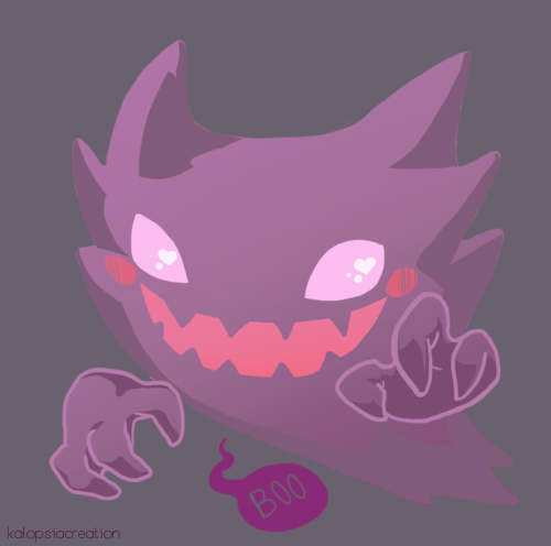 kalopsiacreation:The Ghostly TrioThese can be bought as stickers!*I know there’s  REALLY old version of this floating around tumblr still, please reblog the new one if you can!* BONUS MEGA GENGAR