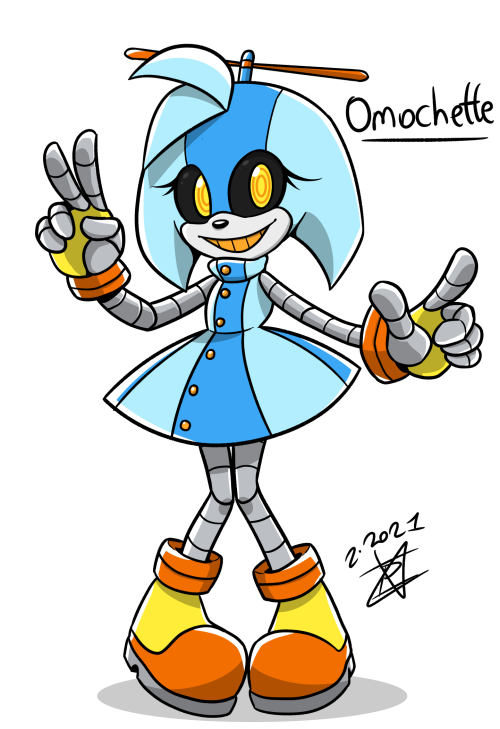 sonic-brainrot-blog: New sonic oc just dropped, Omochette the Robot!A robot designed by Dr. Eggman, 