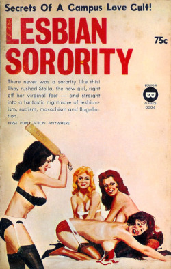 lesbiansilk:  Lesbian Sorority (Boudoir Classics BC 0004) 1964 AUTHOR: Frank Shield ARTIST: (unknown) by Hang Fire Books on Flickr. 