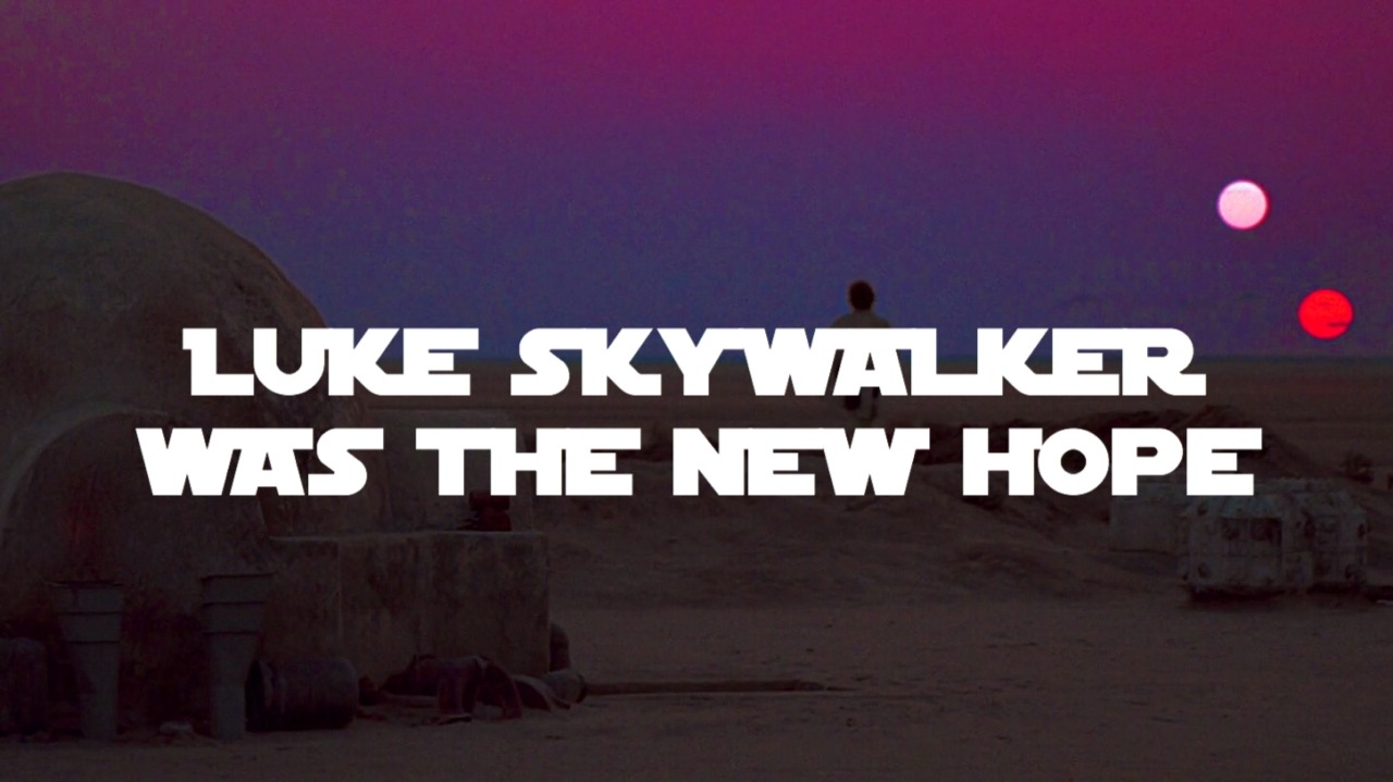 jedijoliesus:  A long time ago in a galaxy far, far away…