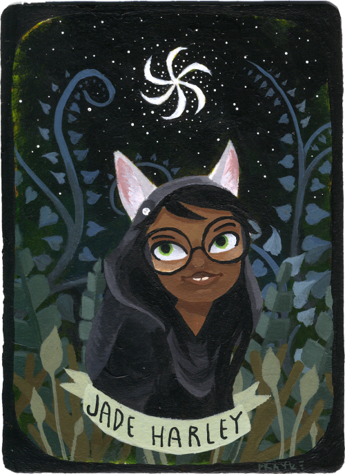 prayke: Got a lovely little acrylics set for Christmas, so I decided to paint a Jade to test them ou