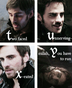trashandscraps:  OUAT Alphabet + Captain Killian “Hook” Jones 