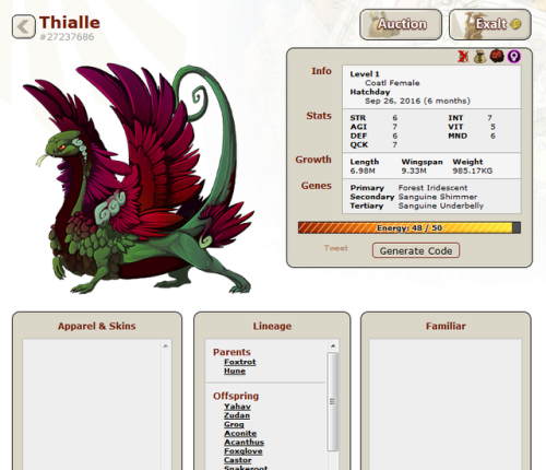 pumpkin-bread:The time has come to sell ThialleShe is one of only two dragons with this beautiful co