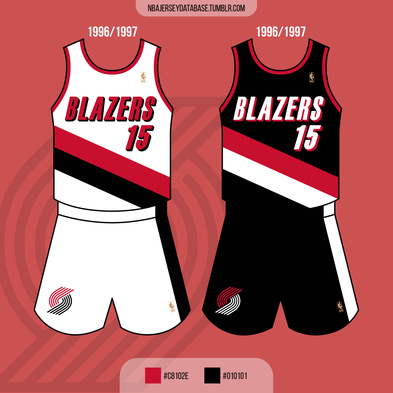 NBA Jersey Database, Portland Trail Blazers Alternate Jersey 2014-2017