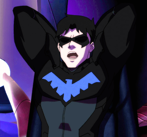jason-todds:Oh, man. I hate being the grown-up. Dick Grayson/Nightwing in Young Justice: Outsiders (