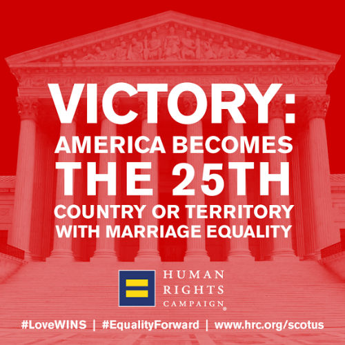 humanrightscampaign:  Victory   Today marks a historic occasion not only for American history, but the world. 