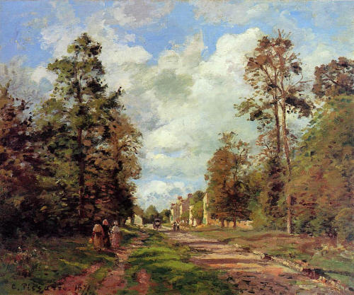 The Road to Louveciennes at the Outskirts of the Forest, 1871, Camille PissarroMedium: oil,canvashtt