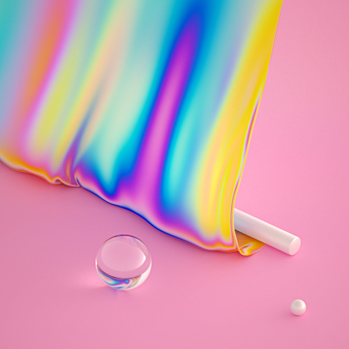 trnscndnt:  OH MY PASTEL!   Another series exploring cloth simulation with yummy holograph