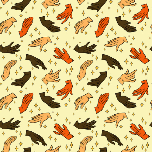 ummmmandy: also here are some repeatable patterns i did for a class with a bunch of gloves/hands all