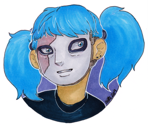 someone prompted me to draw SallyFace, so I did