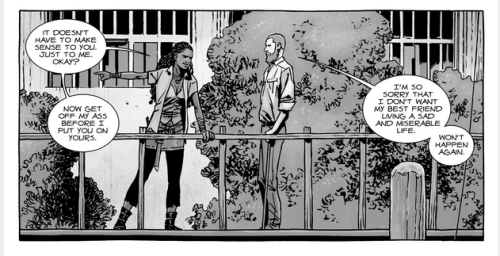 ricksgrimey: actual dorks rick and michonne
