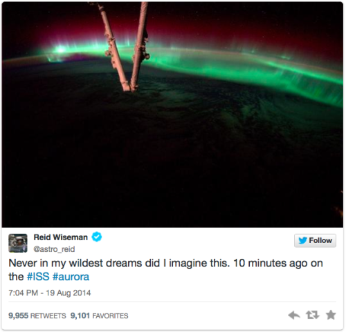 micdotcom:  55 Twitter photos from space that will fill you with ethereal wonder Reid Wiseman is a national treasure. Follow micdotcom  