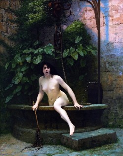 communistgf:  mxtt-thxmpsxn:  Truth Coming Out of Her Well to Shame Mankind (1896)   — Jean-Léon Gérôme    this is vfucking me  