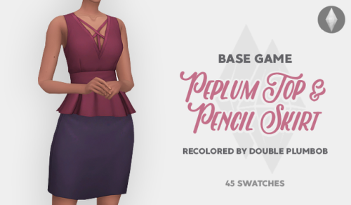 Peplum Tank Top &amp; Pencil Skirtrecolor of the top and the skirt that came with the August upd