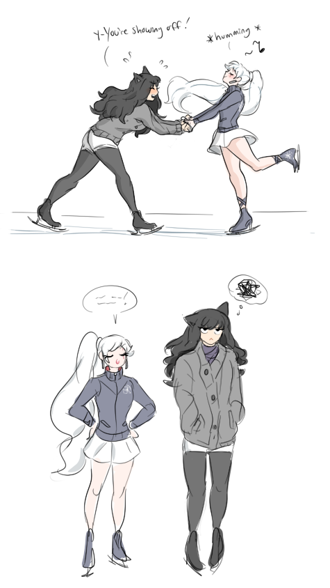 tired scribbles ice skating au  