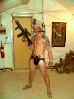 jockedjock:  Strapped servicemen!