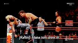 mithen-gifs-wrestling:  HE’S NOT DRINKING