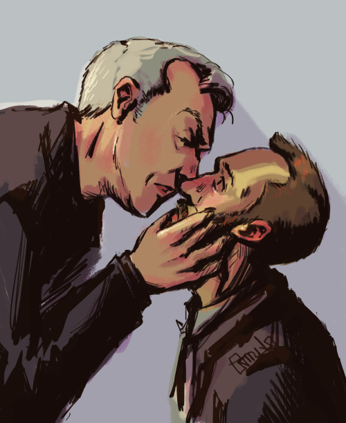 I did a weird drawing of Greg and Alex kissing, and sent it to the podcast e-mail, since Ed Gamble r