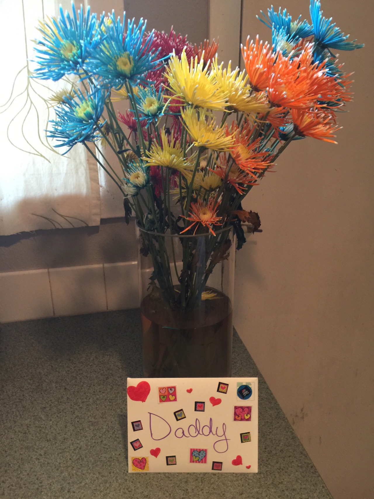 shanedog09:Came home after a long night of work to find flowers, a sweet card and