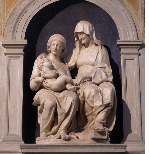 Virgin with Child and Saint Anne, by Andrea Sansovino, Basilica dei Santi Trifone e Agostino in Camp